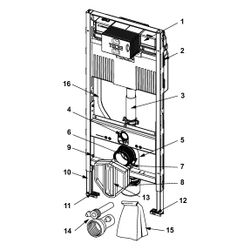 Tece profil WC-Modul mit Uni-Spülkasten und variabler Höhenverstellung des unteren Baurau... TECE-9300307 4027255132719 (Abb. 1)