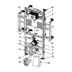 Tece profil WC-Gerontomodul mit Uni-Spülkästen gemäß DIN 18040-1, Bauhöhe 1120mm... TECE-9300309 4027255085602 (Abb. 1)