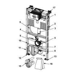Tece profil WC-Modul mit Uni-Spülkasten, Bauhöhe 980mm... TECE-9300322 4027255085640 (Abb. 1)