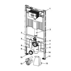 Tece profil WC-Modul mit Octa II- Spülkasten 8cm, Bauhöhe 1120mm... TECE-9300505 4027255098824 (Abb. 1)