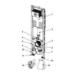 Tece profil WC-Modul mit Compact 320-Spülkasten, Bauhöhe 1120mm... TECE-9300600 4027255093096 (Abb. 1)