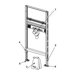 Tece profil Waschtischmodul Bauhöhe 1120mm mit Unterputz-Geruchsverschluss... TECE-9310004 4027255005334 (Abb. 1)