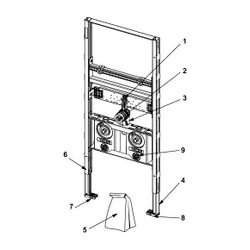 Tece profil Waschtischmodul mit Wasserzählergehäuse, Bauhöhe 1120mm... TECE-9310017 4027255067738 (Abb. 1)