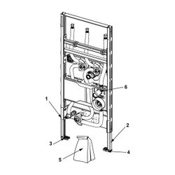 Tece profil Waschtischmodul zum Anschluss von Durchlauferhitzern, Bauhöhe 1120mm... TECE-9310022 4027255094468 (Abb. 1)