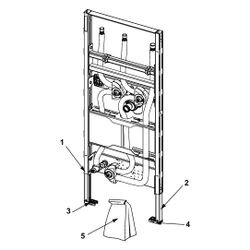 Tece profil Waschtischmodul zur asymmetrischen Montage für Durchlauferhitzer und Waschtis... TECE-9310024 4027255131538 (Abb. 1)