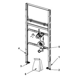 Tece profil Waschtischmodul mit 1 Montageblock zur Aufnahme einer Wasserzähler-Messkapsel... TECE-9310026 4027255131576 (Abb. 1)