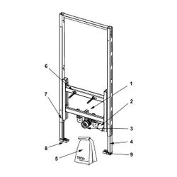Tece profil Bidetmodul Bauhöhe 1120mm für wandhängendes Bidet... TECE-9330000 4027255005440 (Abb. 1)