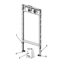 Tece profil Bad-/Dusch Modul, Bauhöhe 1120mm mit Hygienebox, U-Doppel Wandscheibe, vorged... TECE-9340001 4027255059474 (Abb. 1)