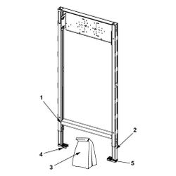 Tece profil Bad-/Duschmodul mit verstellbarer Traverse für UP- und AP-Armaturen, Bauhöhe ... TECE-9340002 4027255131545 (Abb. 1)