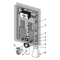 Tece box WC-Modul mit Octa II Spülkasten 8cm für Wand-WC, Bauhöhe 1075mm... TECE-9370501 4027255084629 (Abb. 1)