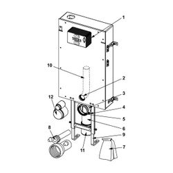 Tece box WC-Modul mit Uni-Spülkasten, mit Frontverkleidung, Bauhöhe 1110mm... TECE-9371300 4027255085947 (Abb. 1)