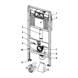 Tece base WC-Set mit Base WC-Betätigungsplatte Bauhöhe 1120mm, Mattschwarz... TECE-9400415 4027255097384 (Abb. 1)