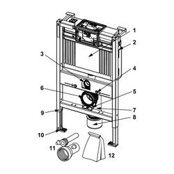 Tece base WC-Set mit Uni-Spülkasten inklusive Ambia WC-Betätigungsplatte Bauhöhe 820mm, W... TECE-9400411 4027255086265 (Abb. 1)