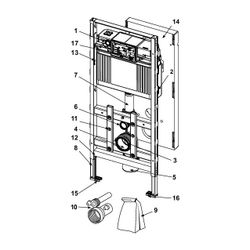 Tece lux WC-Modul 100, Bauhöhe 1120mm... TECE-9600100 4027255030152 (Abb. 1)