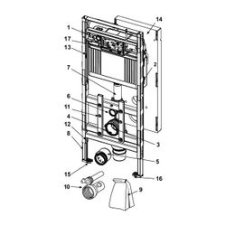 Tece lux WC-Modul 200, Bauhöhe 1120mm höhenverstellbar... TECE-9600200 4027255030169 (Abb. 1)