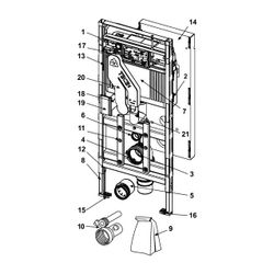 Tece lux WC-Modul 400, Bauhöhe 1120mm höhenverstellbar, mit Geruchsabsaugung... TECE-9600400 4027255030275 (Abb. 1)
