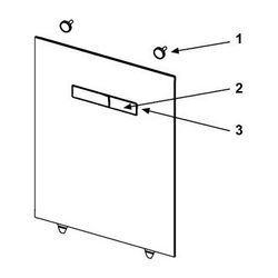 Tece lux Betätigungsglasplatte manuell Glas weiß glänzend, Tasten weiß glänzend... TECE-9650000 4027255030176 (Abb. 1)