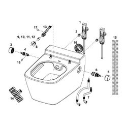 Tece one WC-Keramik mit Duschfunktion Tiefspüler, Weiß... TECE-9700200 4027255052000 (Abb. 1)