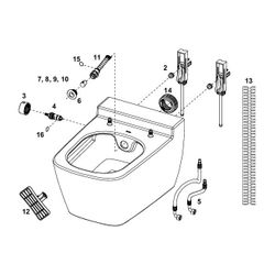 Tece one WC-Keramik mit Duschfunktion, Kaltwasser... TECE-9700201 4027255052017 (Abb. 1)