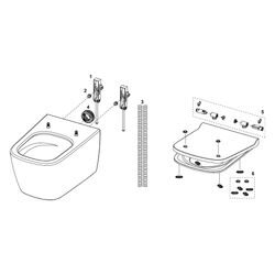 Tece neo Set ohne Duschfunktion und Dusch-WC/WC-Sitz Tece neo/one mit Deckel slim... TECE-9700215 4027255098893 (Abb. 1)