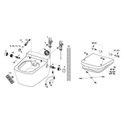 Tece one Set Warm-/Kaltwasser und Dusch-WC/WC Sitz Tece neo/one mit Deckel classic... TECE-9700216 4027255099197 (Abb. 1)
