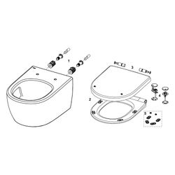 Tece loft WC-Keramik Set mit cyclon flush und WC-Sitz im klassisch-hohen Design... TECE-9700224 4027255131828 (Abb. 1)