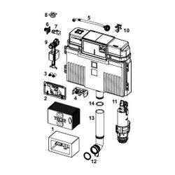 Tece Uni-Spülkasten 1120mm... TECE-9820103 4027255006355 (Abb. 1)