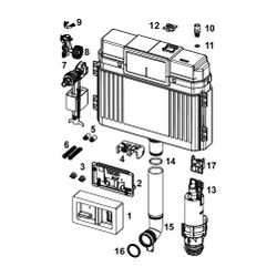 Tece base-Spülkasten offen, komplett, 9820466... TECE-9820466 4027255081246 (Abb. 1)