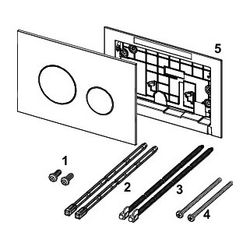 Tece loop WC-Betätigungsplatte Kunststoff Zweimengentechnik, Weiß glänzend... TECE-9240920 4027255082557 (Abb. 1)