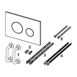 Tece loop WC-Betätigungsplatte Zweimengen, Glas Weiß glänzend, Tasten Weiß glänzend... TECE-9240650 4027255017122 (Abb. 1)