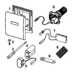Tece planus Elektronik Urinal 6 V-Batterie, Weiß glänzend... TECE-9242356 4027255024533 (Abb. 1)