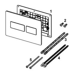 Tece solid WC-Betätigungsplatte Zweimengentechnik, Mattschwarz... TECE-9240416 4027255086548 (Abb. 1)