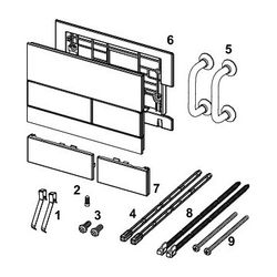 Tece square Betätigungsplatte Zweimengen, Glas Weiß glänzend, Tasten Chrom glänzend... TECE-9240802 4027255022324 (Abb. 1)