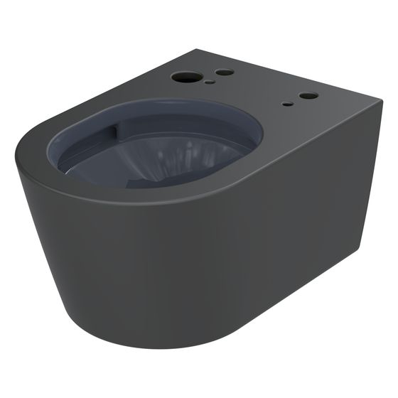 TOTO WC RP wandhängend, Tiefspüler, randlos, verdeckte Befestigung, für Washlet, Mattschwarz