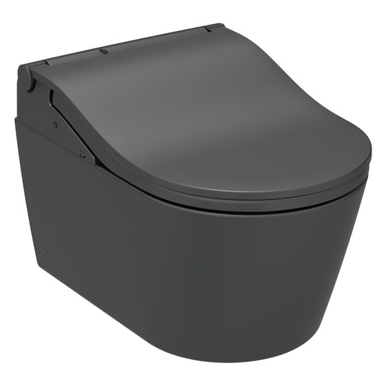 TOTO Washlet Dusch-WC RW auto flush mit Fernbedienung, Ewater plus, CleanCase und Entkalkungsfunktion, Mattschwarz