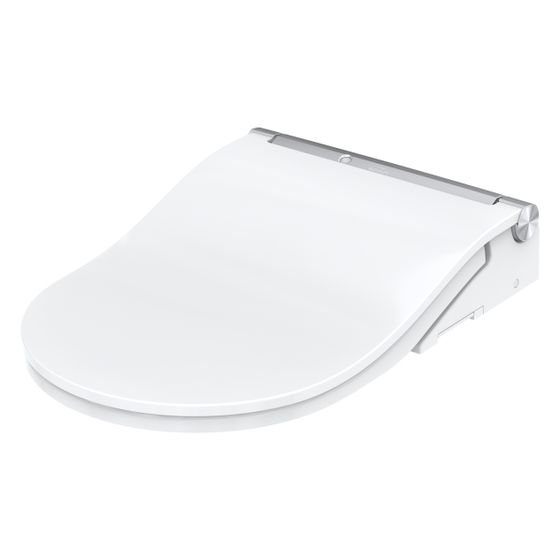 TOTO Washlet Dusch-WC RW auto flush mit Fernbedienung Weiß, Ewater plus, CleanCase und Entkalkungsfunktion, Weiß/Silber