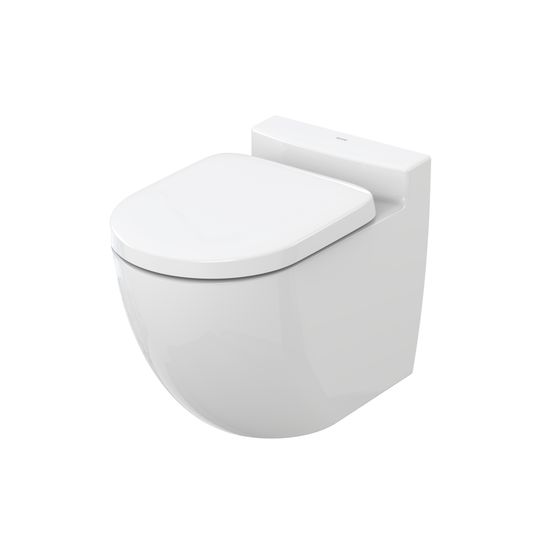 TOTO NC Tiefspül-Stand-WC randlos, Back-to-Wall, Zulauf hinten, Tornado Flush-Düsenspülung, Keramik Cefiontect, Weiß