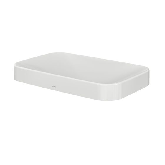 TOTO LF Aufsatzwaschtisch Breite 600mm, Möbelmontage, ohne Hahnloch, mit Überlauf, Keramik Cefiontect, Weiß