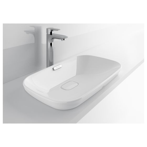 TOTO Neorest Aufsatzwaschtisch Breite 596mm, ohne Hahnloch, mit Überlauf, Keramik Cefiontect, Weiß
