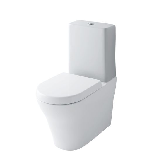 TOTO MH Tiefspül-Stand-WC mit aufgesetztem Spülkasten, randlos, Tornado Flush-Düsenspülung, Keramik Cefiontect, Weiß