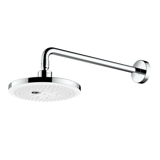 TOTO DaySpa Kopfbrause d. 220mm rund, mit 2 Strahlarten, Wandbefestigung, Kunststoff, Weiß/Chrom
