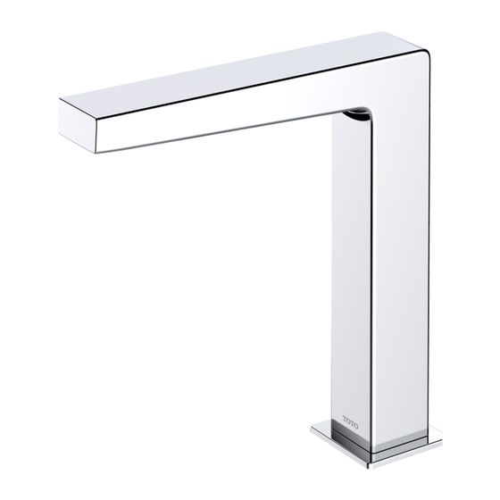 TOTO Automatik-Armaturenauslauf eckig mittelhoch, 2 l/min, Ausladung 139mm, MS verchromt, R 1/2