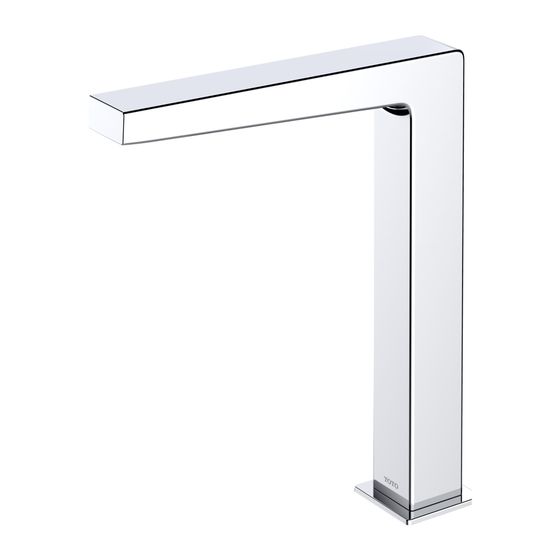 TOTO Automatik-Armaturenauslauf eckig hoch, 2 l/min, Ausladung 159mm, MS verchromt, R 1/2