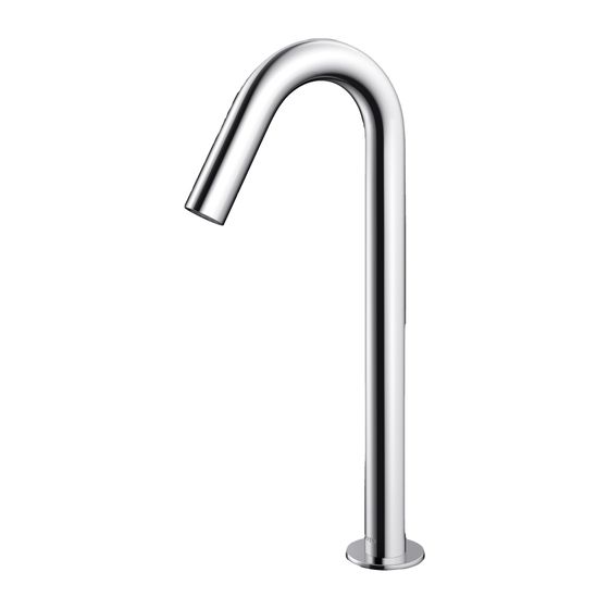 TOTO Automatik-Armaturenauslauf rund hoch 2 l/min, Ausladung 126mm, MS verchromt, R 1/2
