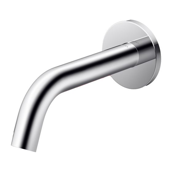 TOTO Automatik-Armaturenauslauf rund Unterputz, 2 l/min, Ausladung 175mm, MS verchromt, R 1/2