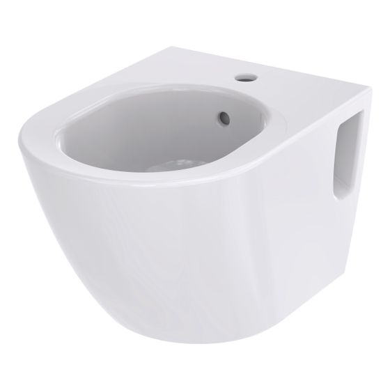 TOTO NC Bidet wandhängend, Vorwandmontage, mit Hahnloch mittig und Überlauf, Keramik Cefiontect, Weiß