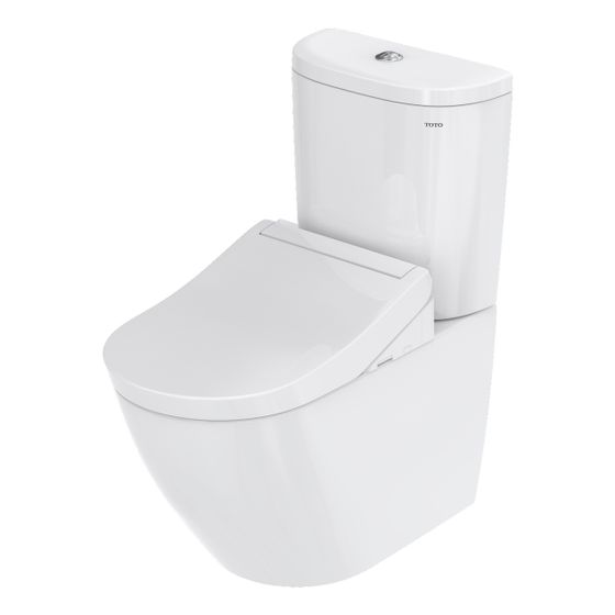 TOTO NC Tiefspül-Stand-WC-Standkombination mit Spülkasten, randlos, Tornado Flush-Düsenspülung, Keramik Cefiontect, Weiß