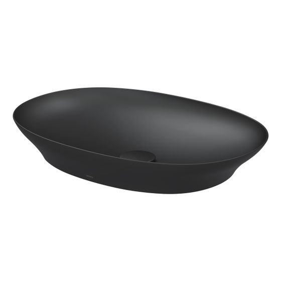 TOTO Aufsatzwaschtisch TL rund, Breite 600mm, Möbelmontage, ohne Hahnloch, ohne Überlauf, Linear Ceram Cefiontect, Mattschwarz