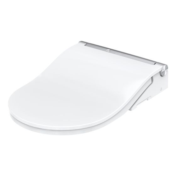 TOTO Washlet RW Dusch-WC mit Fernbedienung, EWATER plus, Clean Case und Entkalkungsfunktion, Ureaharz/Thermoplast, Silber