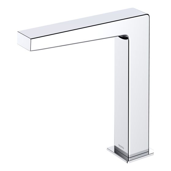 TOTO Automatik-Armaturenauslauf eckig mittelhoch, 2 l/min, Ausladung 139mm, MS verchromt, R 1/2